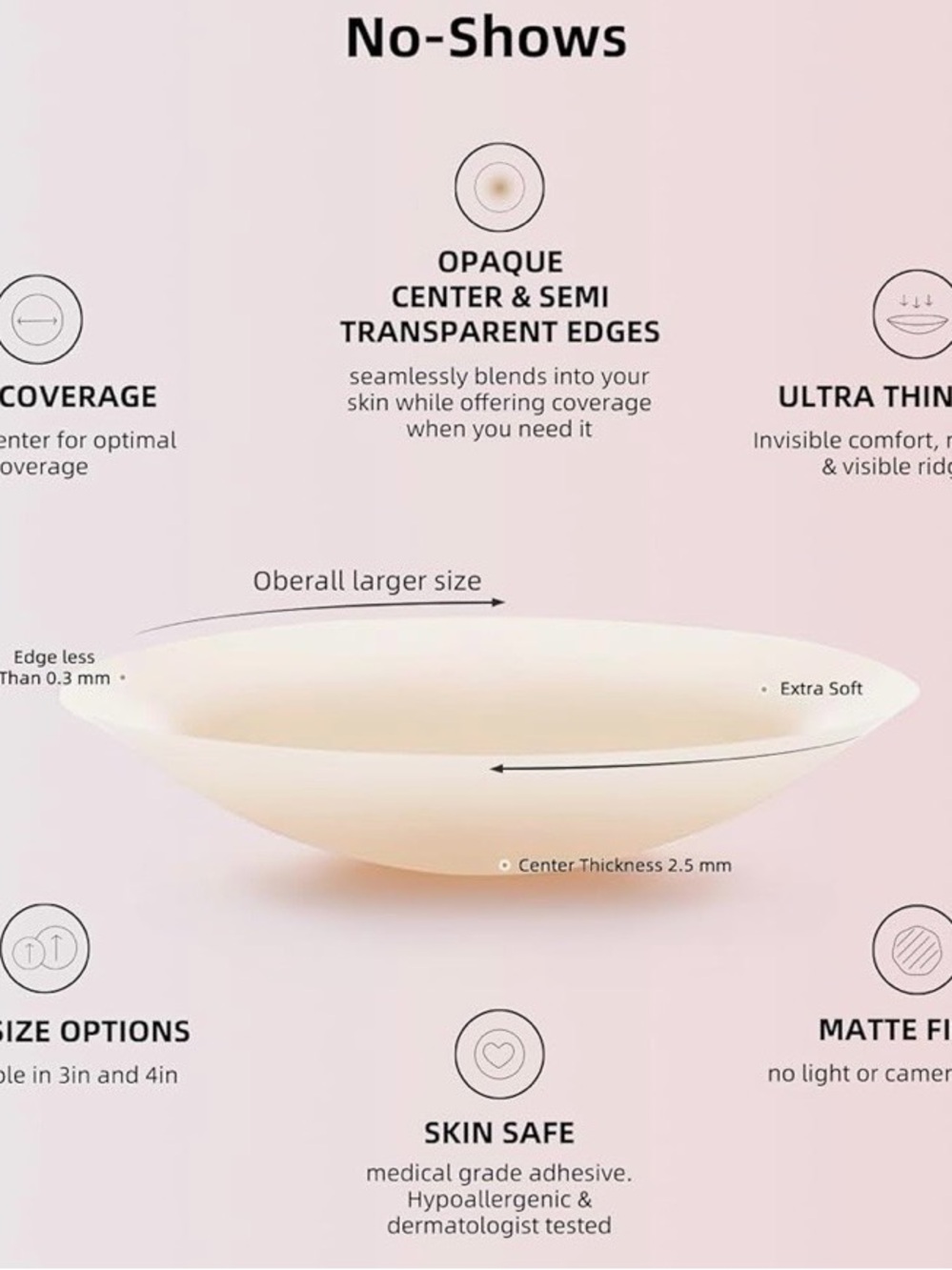 New Invisible Nipple Covers - Smooth Protection sealed box bra